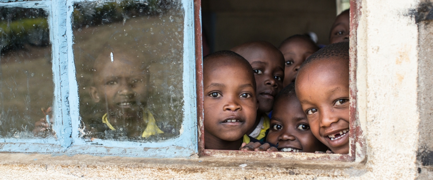 Children from Kenya in school